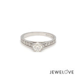 Load image into Gallery viewer, 30-Pointer Solitaire Diamond Shank Platinum Ring JL PT 1324   Jewelove.US
