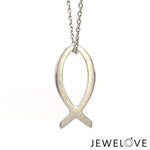 Load image into Gallery viewer, Platinum Ichthys Pendant (Jesus Fish) JL PT P 330
