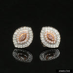 Load image into Gallery viewer, 18K Rose Gold Pink Marquise Diamond Earrings with Light Pink &amp; White Round Diamond JL AU PD 105
