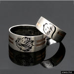 Load image into Gallery viewer, Platinum Love Bands with Rose Gold Ring JL PT 1413
