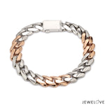 Load image into Gallery viewer, Men of Platinum | 9.5mm Matte &amp; Hi-Polish Rose Gold Bracelet for Men JL PTB 1257
