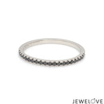 Load image into Gallery viewer, Thin Half Eternity Black Diamond Ring in Platinum JL PT 284-BD
