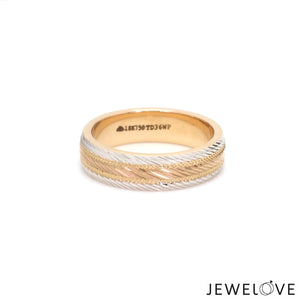 Designer 18K Triple Color Gold Unisex Ring JL AU 99   Jewelove.US