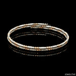 Load image into Gallery viewer, Japanese 2-row Platinum &amp; Rose Gold Bracelet for Women with Diamond Cut Balls JL PTB 1226
