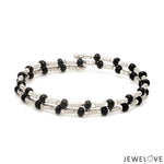 Load image into Gallery viewer, Japanese Platinum with Black Beads Nazariya / Nazariye Bracelet for Kids JL PTB 1229
