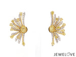 Load image into Gallery viewer, 18K Yellow Gold Earrings with Natural Fancy Yellow &amp; White Diamonds JL AU E 102
