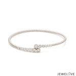 Load image into Gallery viewer, Evara Designer Platinum Diamond Bracelet for Women JL PTB 1266
