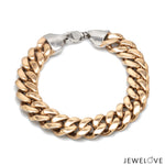 Load image into Gallery viewer, Men of Platinum | 13mm Platinum Rose Gold Double Side Bracelet for Men JL PTB 1336
