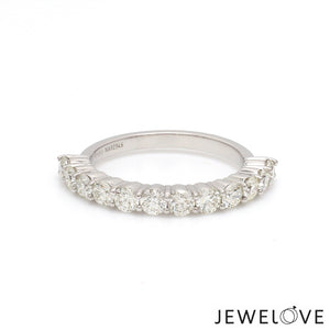 10 pointer Diamonds Half-Eternity Wedding Band for Women JL PT 918