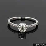 Load image into Gallery viewer, 1-Carat Lab Grown Solitaire Diamonds Accents Platinum Ring JL PT LG 1441
