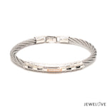 Load image into Gallery viewer, Platinum Rose Gold Diamond Bracelet for Men JL PTB 1343
