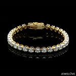 Load image into Gallery viewer, 18-Pointer Diamond Tennis Bracelet 18K White Gold JL AU 755
