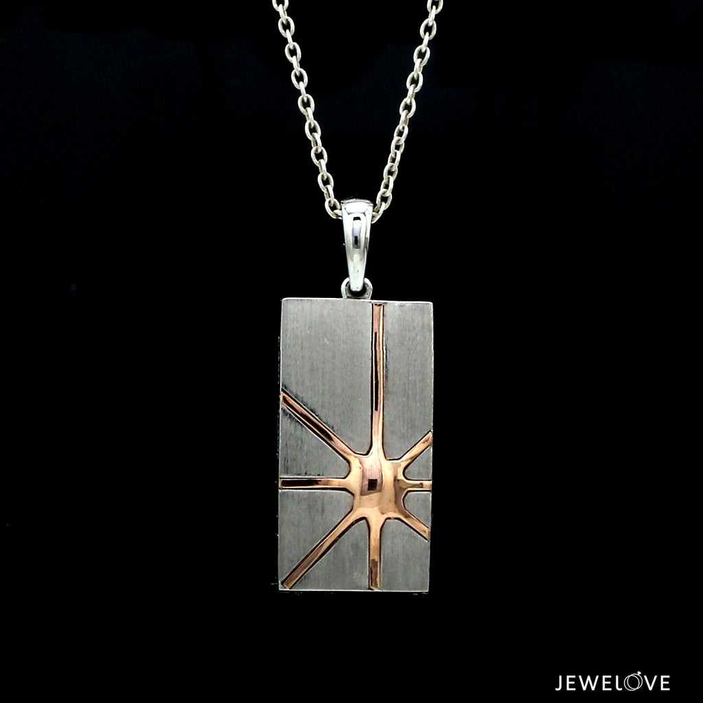 Men of Platinum | Pendant for Men with Rose Gold JL PT P 244   Jewelove.US