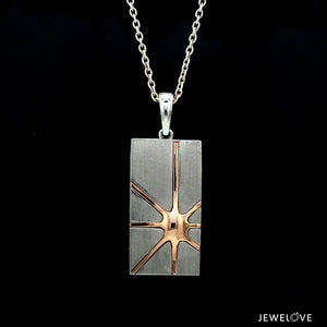 Men of Platinum | Pendant for Men with Rose Gold JL PT P 244   Jewelove.US