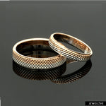 Load image into Gallery viewer, Platinum Love Bands with Rose Gold Ring JL PT 1406
