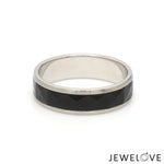 Load image into Gallery viewer, Platinum Couple Unisex Ring with Black Ceramic JL PT 1330  Men-s-Ring-only Jewelove
