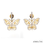 Load image into Gallery viewer, Natural Fancy Color Yellow Diamond Butterfly Pendant Chain Set for Women JL AU PE YD 101
