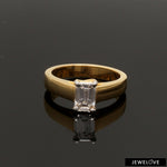 Load image into Gallery viewer, 70-Pointer Emerald Cut Solitaire Diamond 18K Yellow Gold Ring JL AU RS EM 127Y   Jewelove.US
