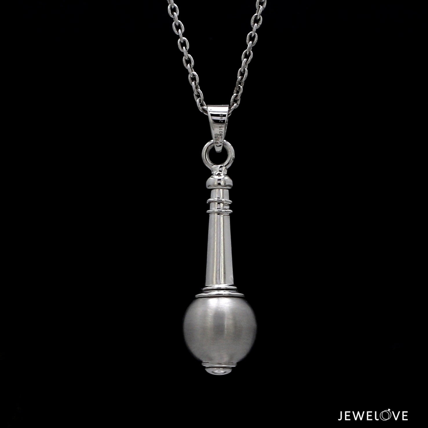 Customised Platinum Hanuman Ji Gada Pendant for Men JL PT Gada-PT