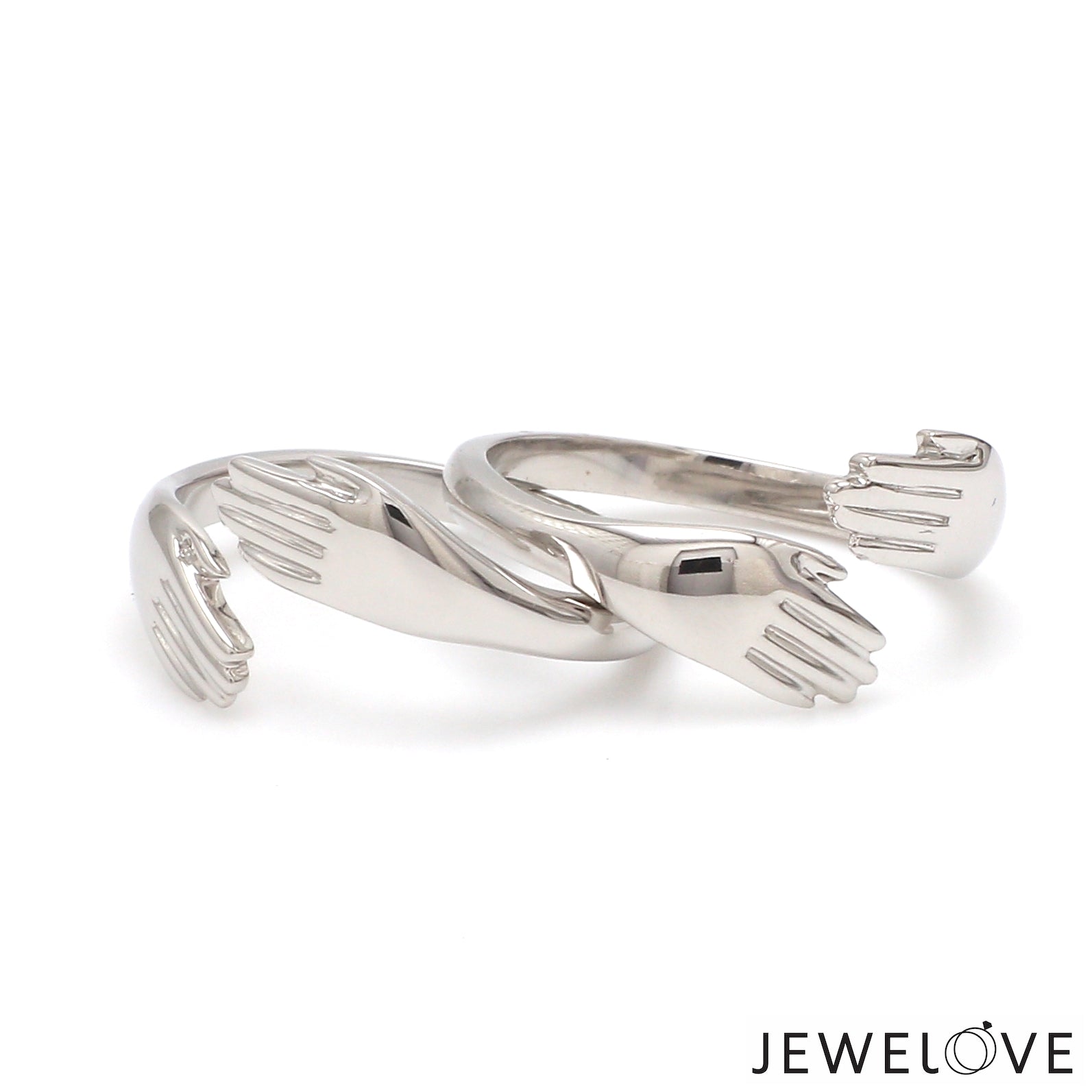 Platinum Hug Unisex Ring JL PT 938   Jewelove.US