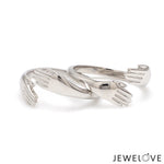 Load image into Gallery viewer, Platinum Hug Unisex Ring JL PT 938   Jewelove.US
