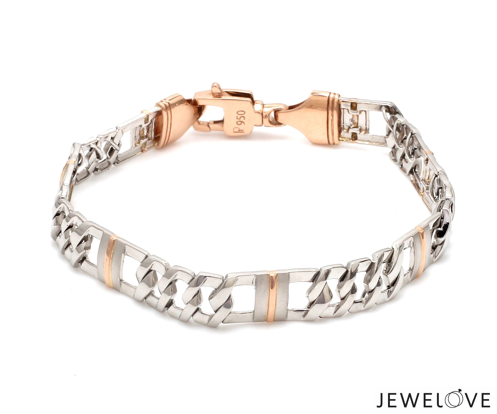 Plain Platinum Bracelet for Men JL PTB 613 – Jewelove.US