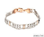 Load image into Gallery viewer, Designer Platinum &amp; Rose Gold Bracelet for Men JL PTB 750R   Jewelove.US
