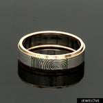 Load image into Gallery viewer, Platinum Love Bands with Rose Gold Ring JL PT 1408
