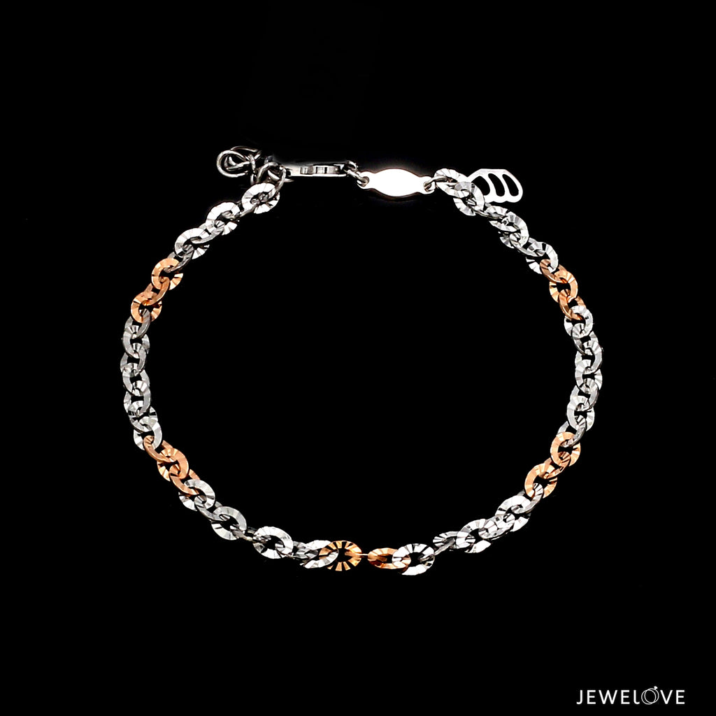 3.25mm Japanese Platinum Rose Gold Bracelet for Women JL PTB 659R   Jewelove.US