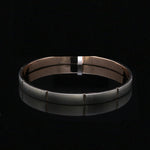 Load image into Gallery viewer, 6.75mm Platinum &amp; Rose Gold Bracelet for Men JL PTB 1078
