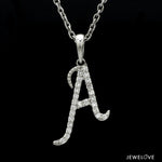 Load image into Gallery viewer, Platinum A Alphabet Diamond Pendant JL PT P 369
