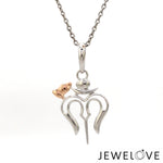 Load image into Gallery viewer, Plain Platinum Rose Gold Shiv Ji Trishul Pendant JL PT P Trishul-RG
