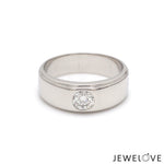 Load image into Gallery viewer, Classic Platinum Solitaire Love Bands SJ PTO 101 - Hi-Polish   Jewelove.US
