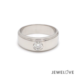 Classic Platinum Solitaire Love Bands SJ PTO 101 - Hi-Polish   Jewelove.US