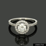 Load image into Gallery viewer, 1 to 5 Carat Lab Grown Solitaire Diamond Accent Platinum Engagement Ring JL PT LG-1481
