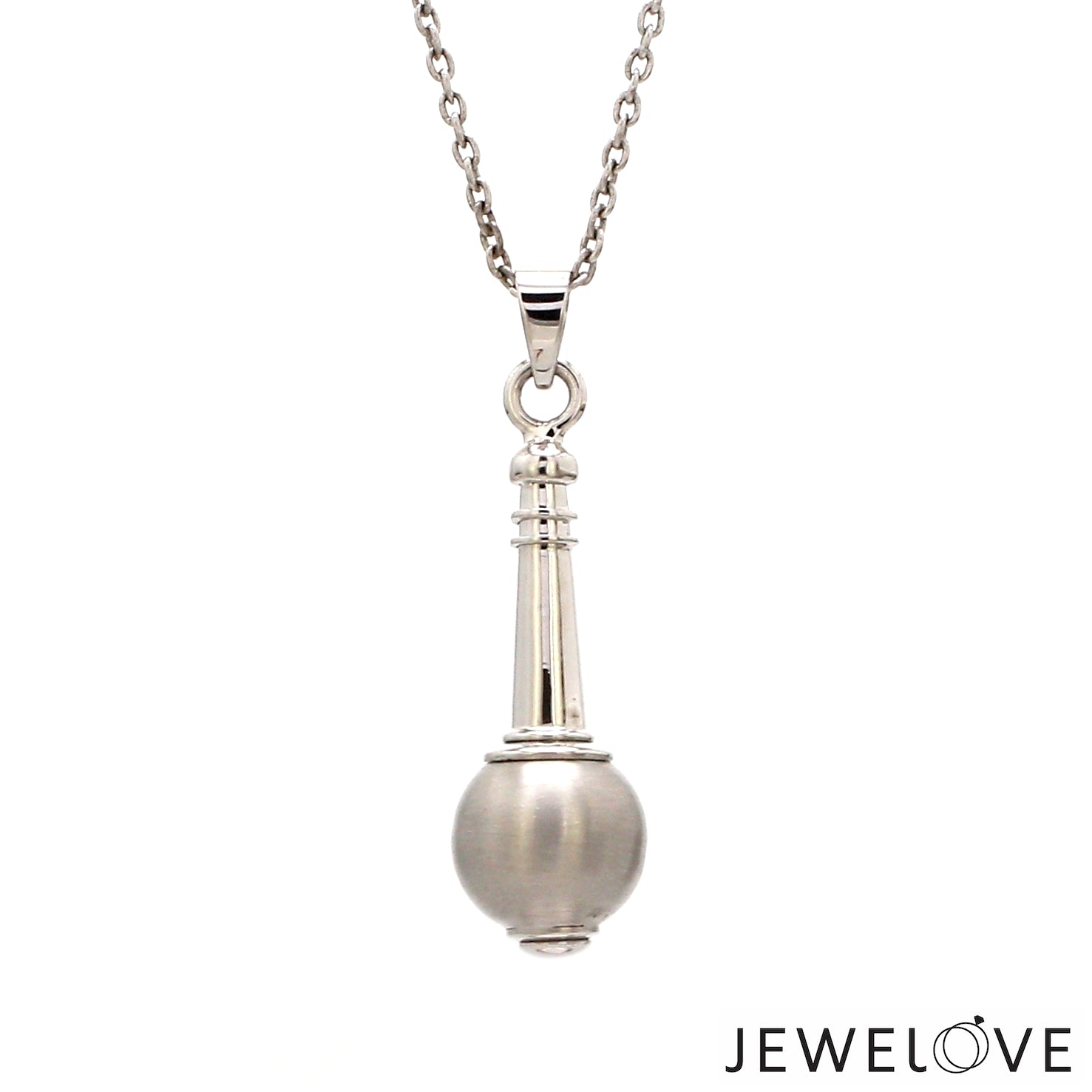 Customised Platinum Hanuman Ji Gada Pendant for Men JL PT Gada-PT