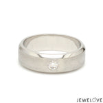 Load image into Gallery viewer, 7mm Designer Single Diamond Platinum Band for Men JL PT 475
