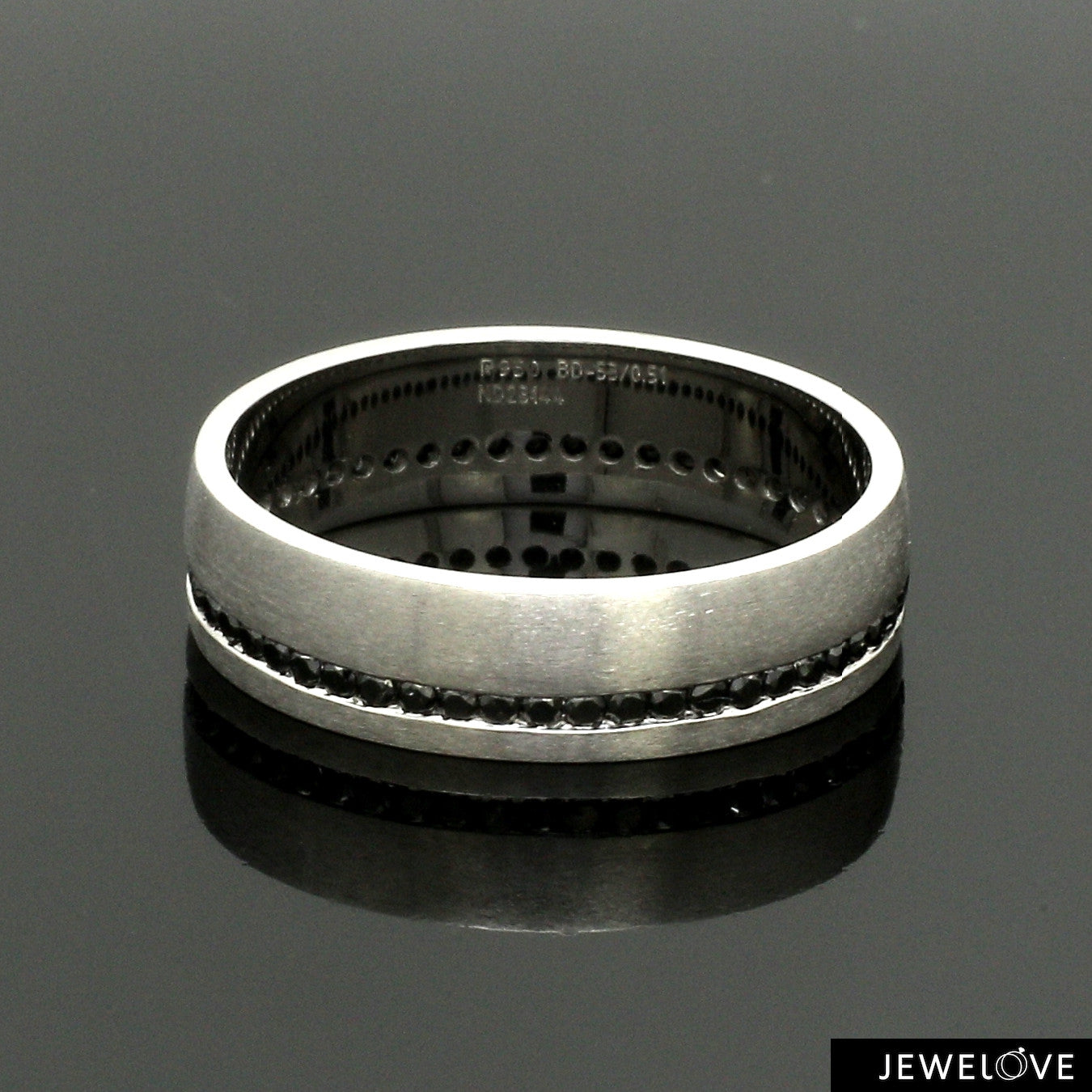 Platinum Black Diamond Ring for Men JL PT 1401