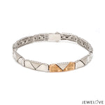 Load image into Gallery viewer, 6.75mm Platinum Rose Gold Bracelet for Men JL PTB 1455
