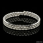 Load image into Gallery viewer, Dazzling Shiny 3-row Japanese Platinum Bracelet for Women with Diamond Cut Balls JL PTB 721
