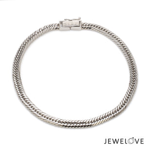 4.5mm Japanese Platinum Cuban Bracelet for Men JL PTB 1176   Jewelove.US