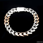 Load image into Gallery viewer, Men of Platinum | 9.5mm Matte &amp; Hi-Polish Rose Gold Bracelet for Men JL PTB 1257
