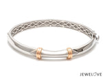 Load image into Gallery viewer, Men of Platinum | Sculpted Openable Kada with a touch of Rose Gold JL PTB 732   Jewelove.US
