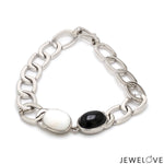 Load image into Gallery viewer, Platinum Bracelet with Black Onyx &amp; Opal stone for Men JL PTB 1290
