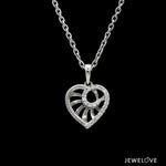 Load image into Gallery viewer, Evara Platinum Diamonds Heart Pendant JL PT P 328   Jewelove.US
