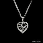 Load image into Gallery viewer, Evara Platinum Diamonds Heart Pendant JL PT P 328   Jewelove.US
