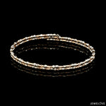 Load image into Gallery viewer, Unique 2-Row Japanese Platinum &amp; Rose Gold Bracelet for Women JL PTB 774
