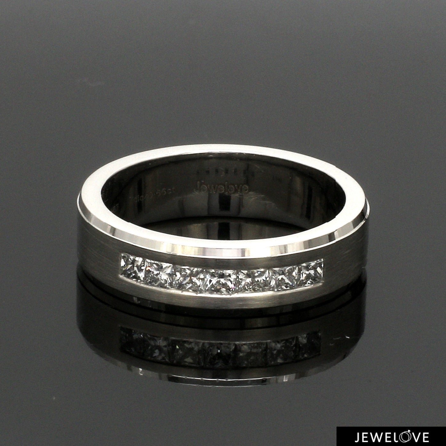 Designer Platinum Love Bands with Diamond JL PT 1067