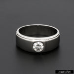 Load image into Gallery viewer, Classic Platinum Solitaire Love Bands SJ PTO 101 - Hi-Polish
