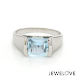 Load image into Gallery viewer, 2.25-Carat Blue Topaz Platinum Ring JL PT 1439
